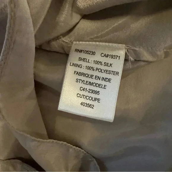 NWT Joie Silk Silvana Silver Ruffle Front Sequin tank Top Cami size S - Picture 9 of 10